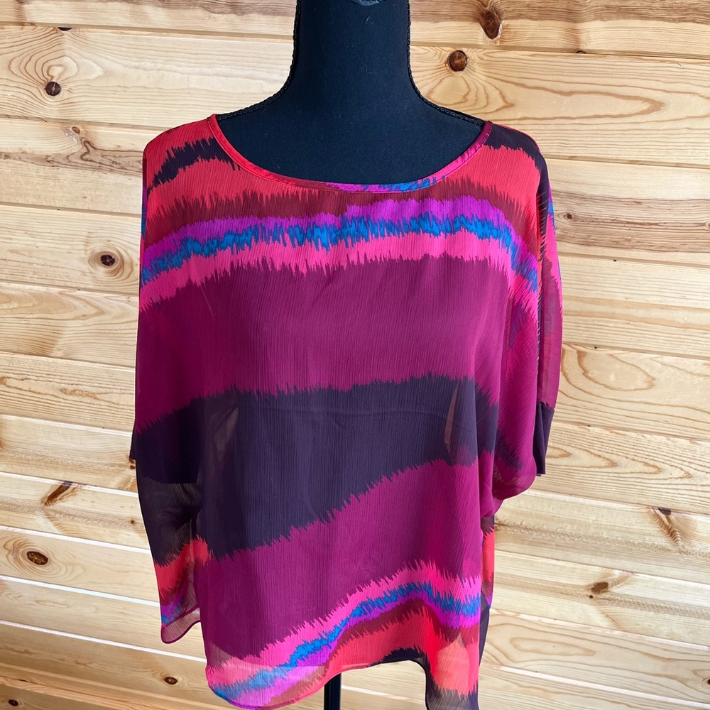 Tri-colored shirt Express blouse